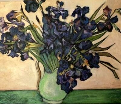 Irises in a Vase – after Van Gogh- Acrylic Class with Vicki Carol- May 4 at Chelsea Art Center