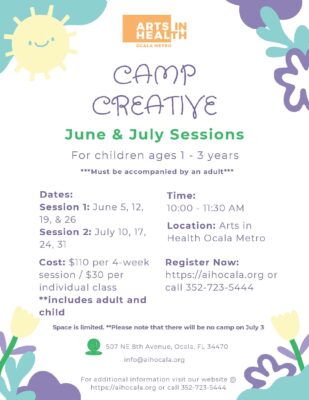 Camp Creative for ages 1-3 at AIHOM