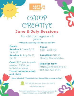 Camp Creative for ages 4-8 at AIHOM